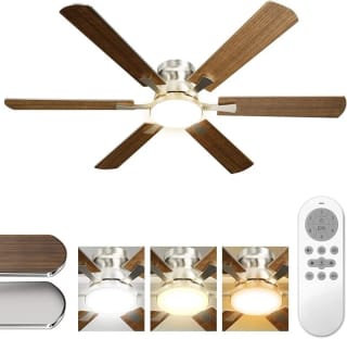 Airwit Ventilador de Techo 132cm con Luz y Aspas Reversibles